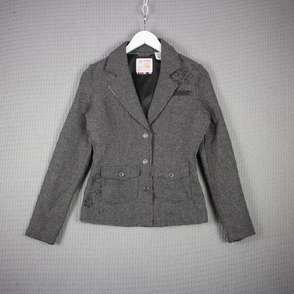 Triple 5 Soul Herringbone Snowflake Detail Blazer - Picture 1 of 8